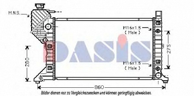 AKS DASIS 130003n -  Радиатор, охлаждение двигателя